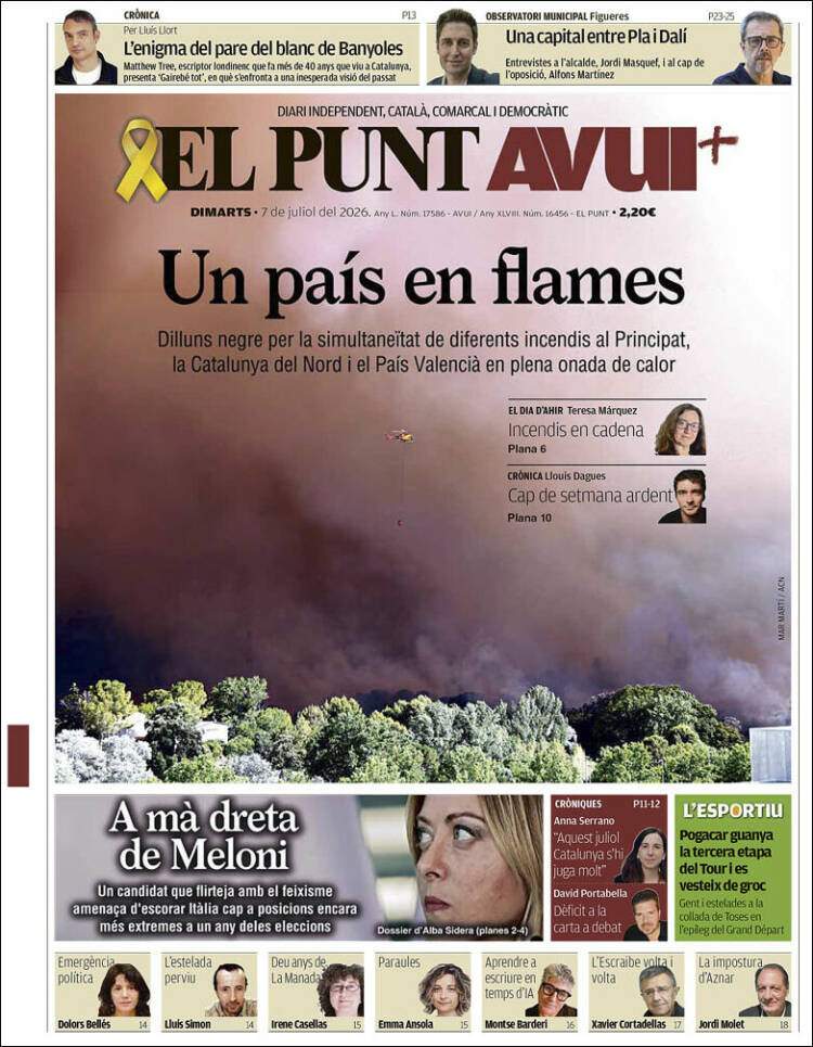 'El Punt Avui', 7 de juliol de 2026 'El Punt Avui', 7 de juliol de 2026