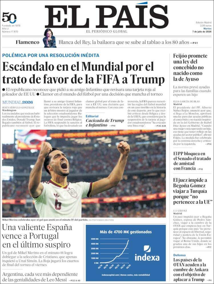 'El País', 7 de juliol de 2026 'El País', 7 de juliol de 2026