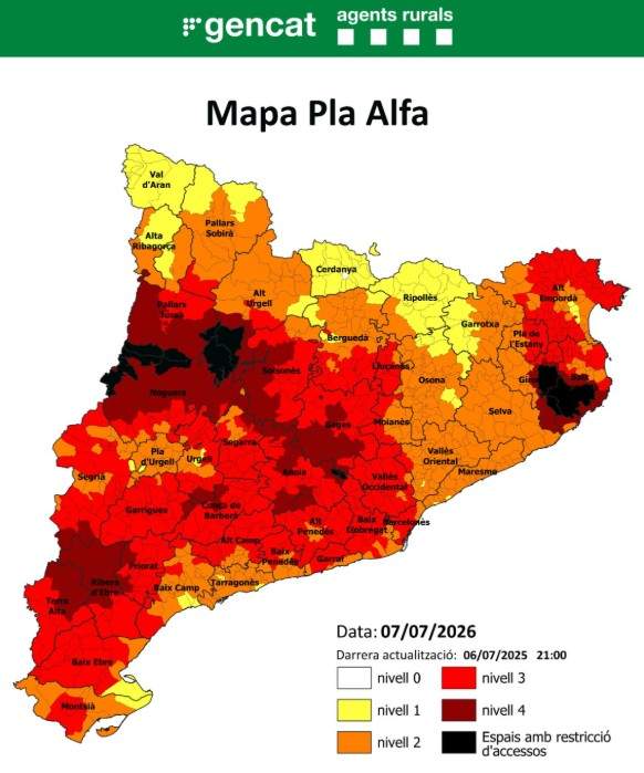 mapa pla alfa agents rurals incendis catalunya mapa pla alfa agents rurals incendis catalunya