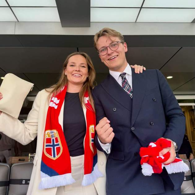 Sverre Magnus i Ingrid Alexandra durant el partit contra Brasil / Instagram Sverre Magnus i Ingrid Alexandra durant el partit contra Brasil / Instagram