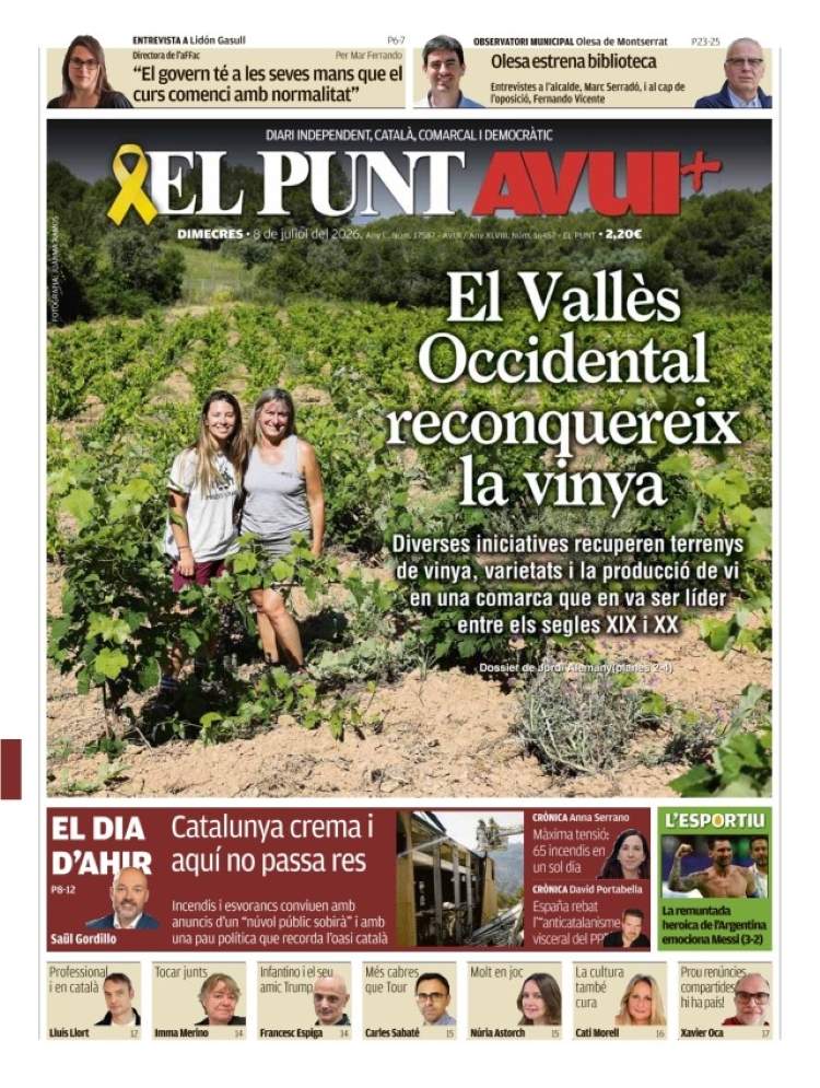 'El Punt Avui', 8 de juliol de 2026