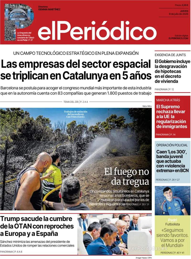 Portada 'El Periódico' Portada 'El Periódico'