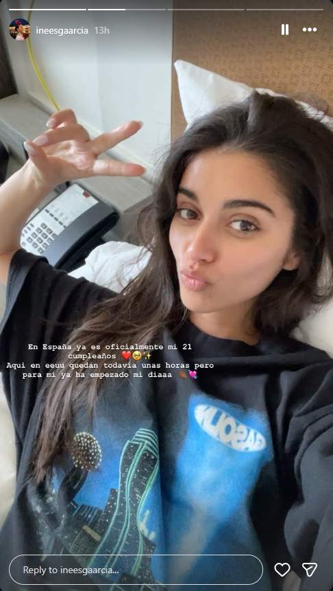 Inés García sobre su cumpleaños / Instagram Inés García sobre su cumpleaños / Instagram