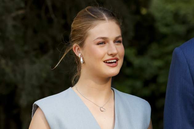 El collar de cor que va lluir Elionor a l'acte de Saragossa / Gtres El collar de cor que va lluir Elionor a l'acte de Saragossa / Gtres