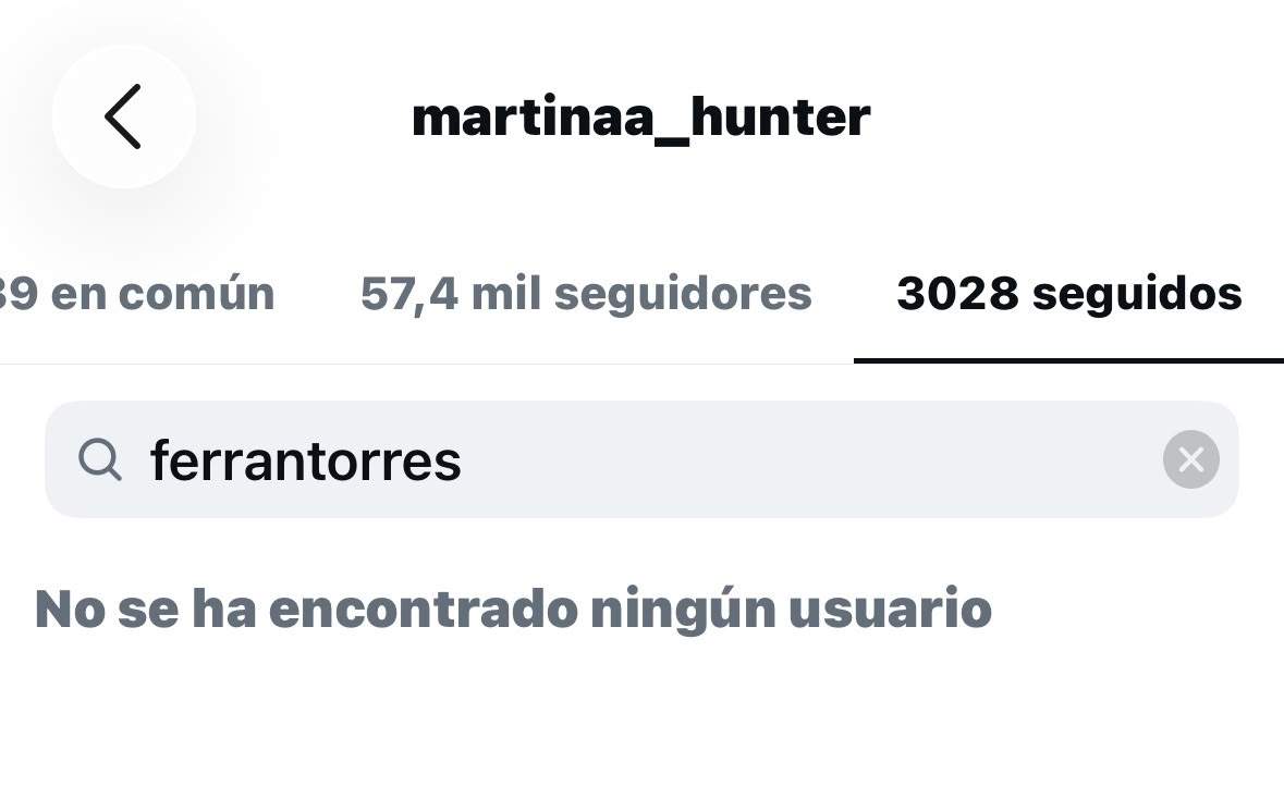 L'unfollow de Martina Alguero a Ferran Torres / Instagram L'unfollow de Martina Alguero a Ferran Torres / Instagram