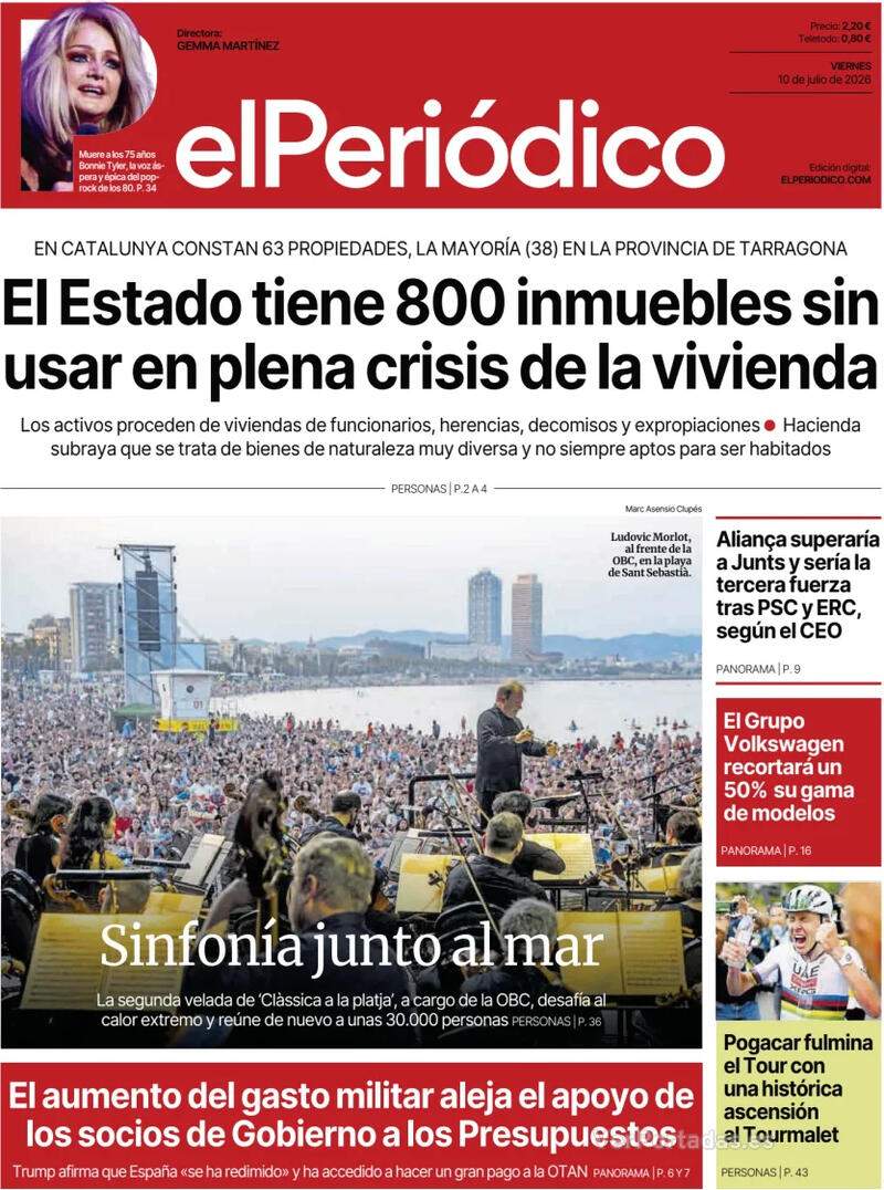 Portada 'El Periódico' Portada 'El Periódico'