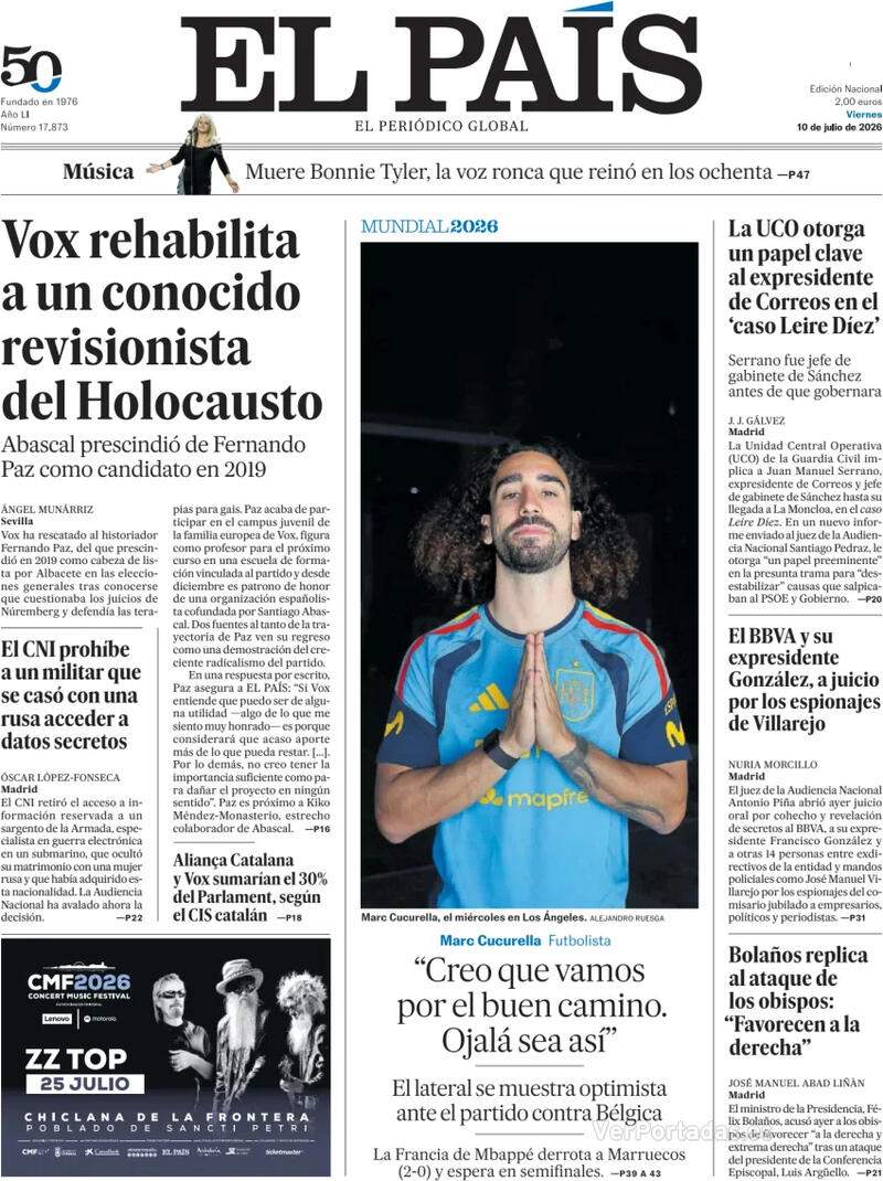 Portada 'El País' Portada 'El País'
