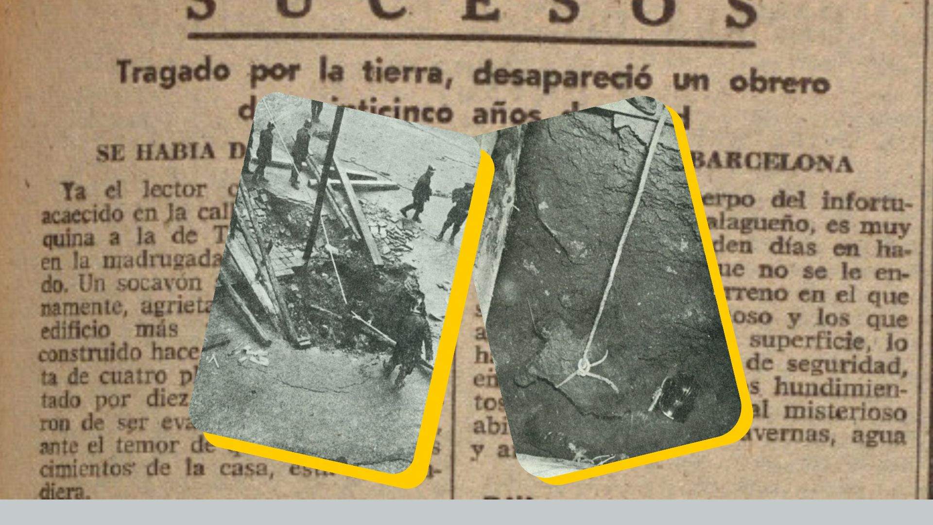 Esvoranc tràgic: un obrer va morir el 1962 a Sant Gervasi a tocar de l'actual zona zero