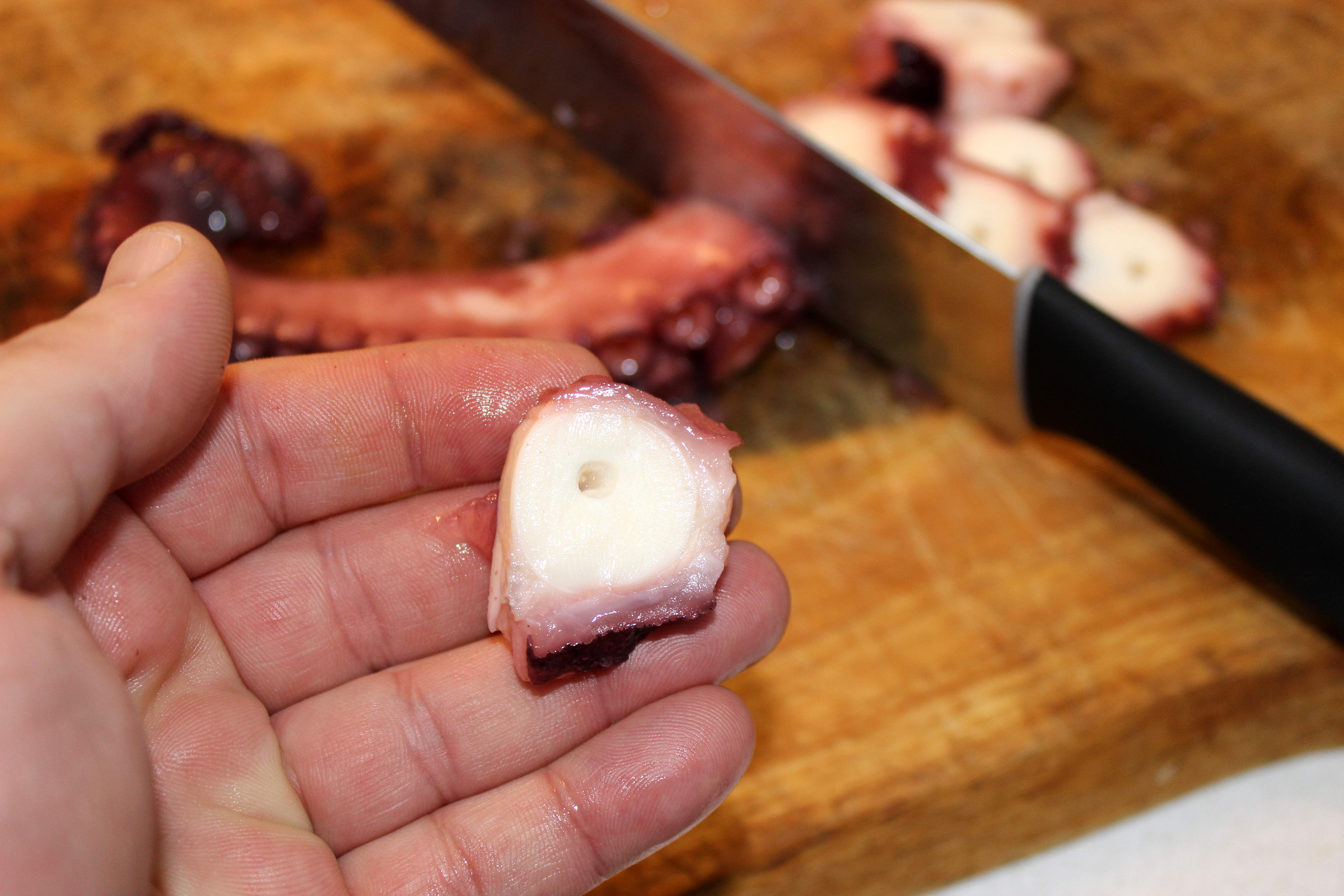 cortar pulpo