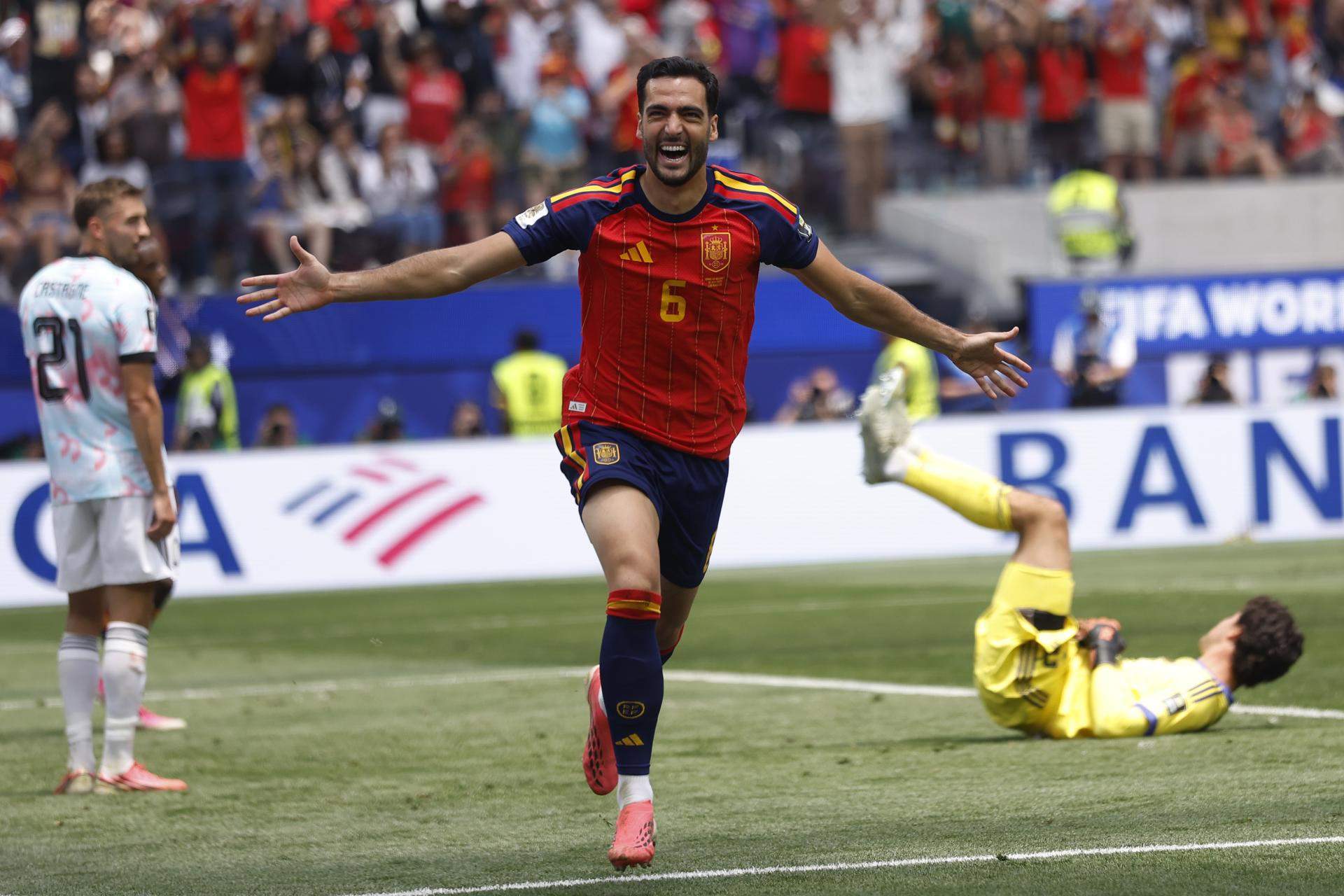 Mikel Merino també tomba Bèlgica i Espanya continua somiant al Mundial (2-1)