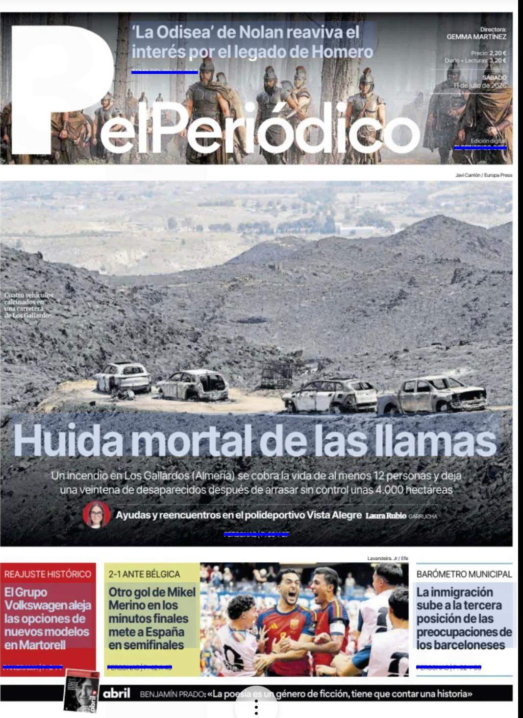 Portada 'El Periódico' Portada 'El Periódico'