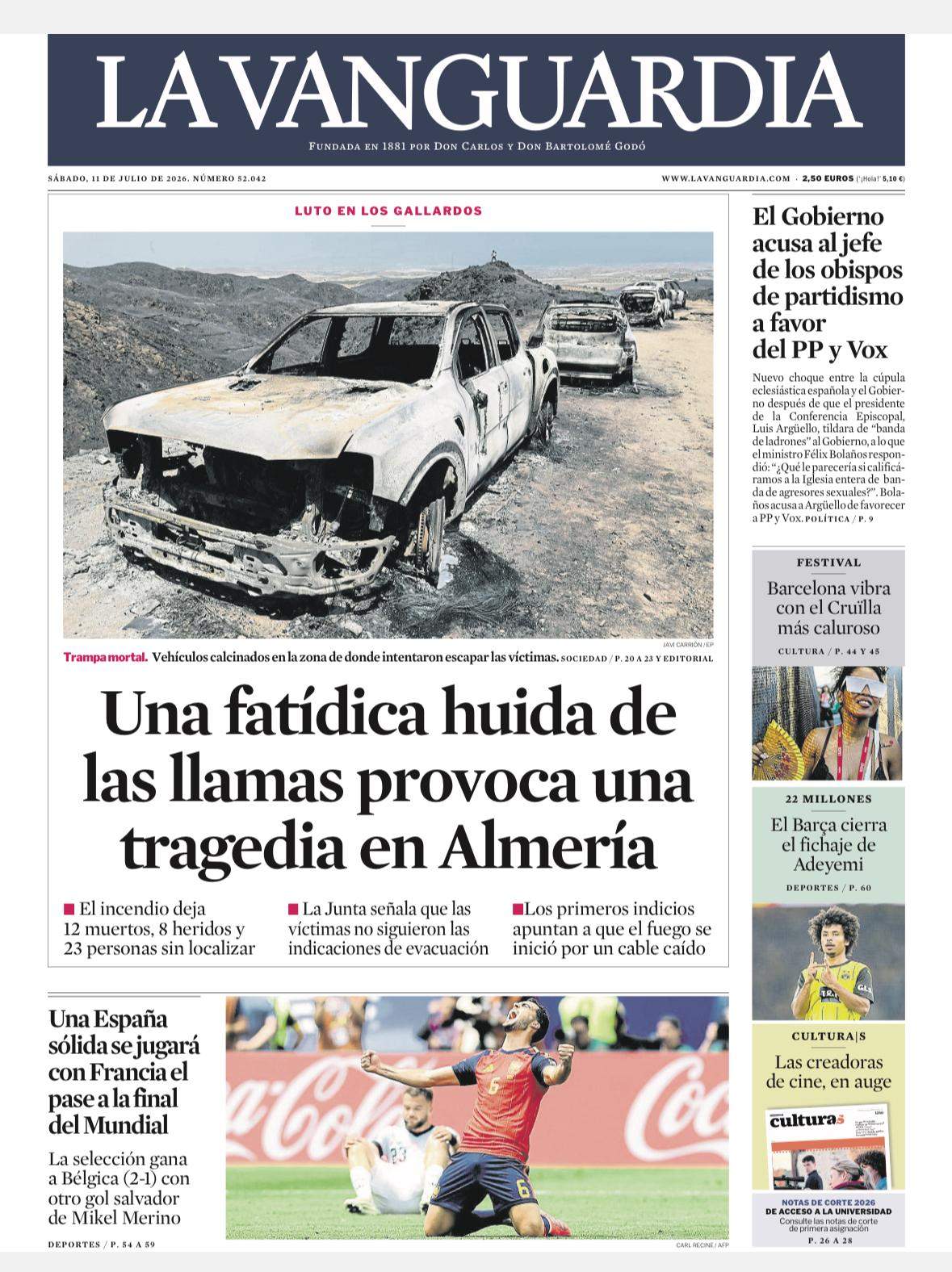 Portada 'La Vanguardia' Portada 'La Vanguardia'