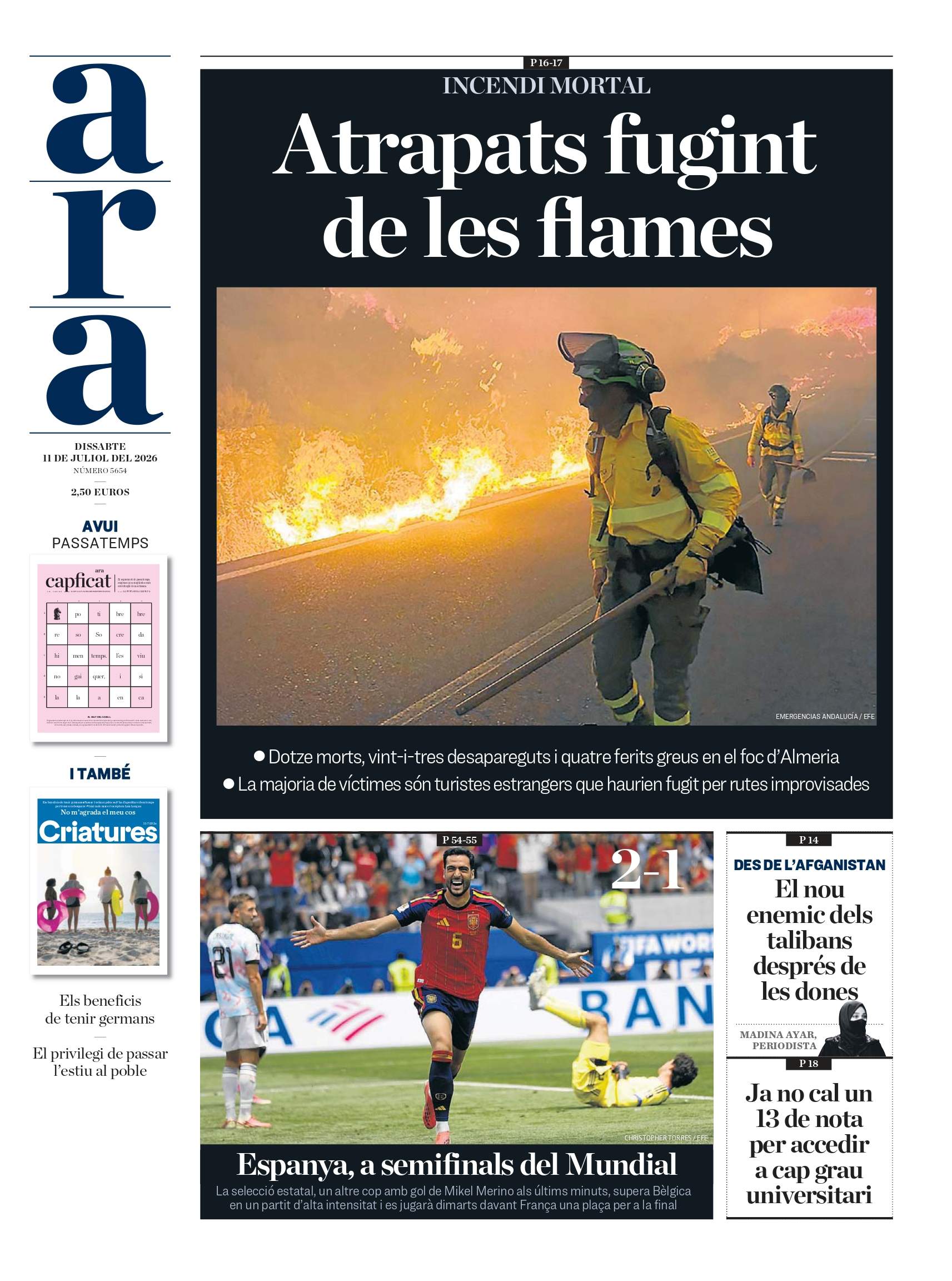Portada 'Ara' Portada 'Ara'