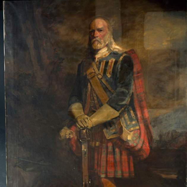 John Gordon, cap d'un clan escocès que es va passar a l'exèrcit britànic. Font National Army Museum (1)