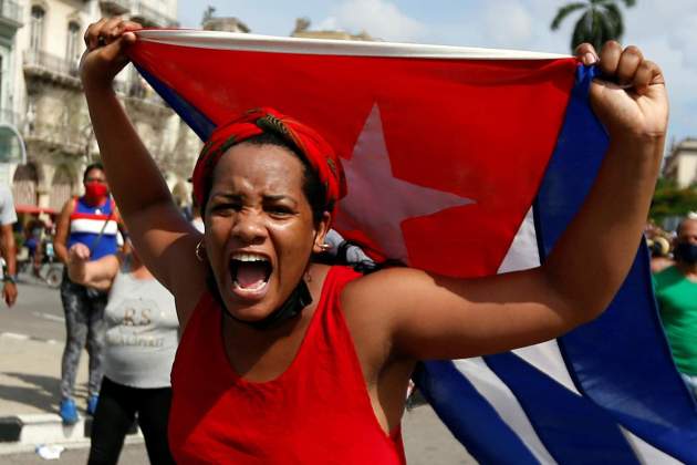 Protestes a Cuba l'11 de juliol de 2021 (arxiu) / EFE/ Ernesto Mastrascusa