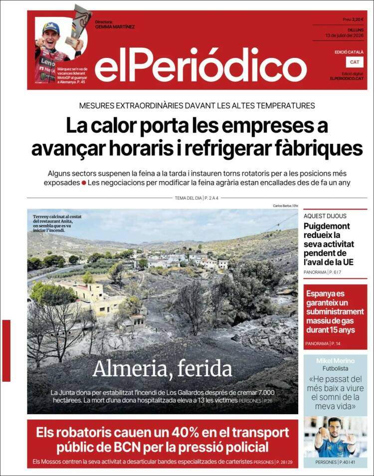 'El Periódico', 13 de juliol de 2026