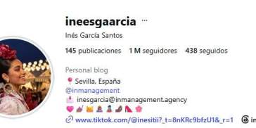 Inés García, un milió de seguidors IG Inés García, un milió de seguidors IG