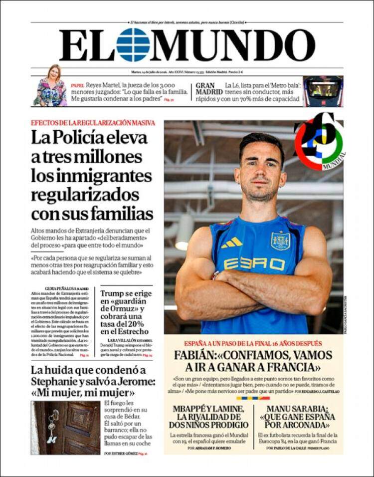 'El Mundo', 14 de juliol de 2026 'El Mundo', 14 de juliol de 2026