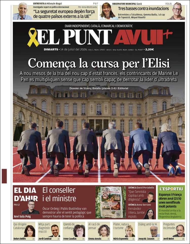 'El Punt Avui', 14 de juliol de 2026 'El Punt Avui', 14 de juliol de 2026