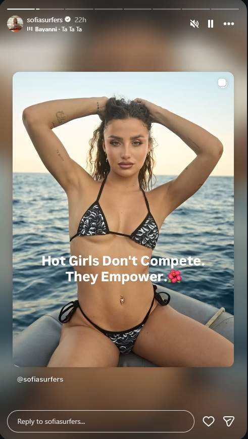 La respuesta de Sofia Surfers a la reacción de Goicoechea / Instagram La respuesta de Sofia Surfers a la reacción de Goicoechea / Instagram