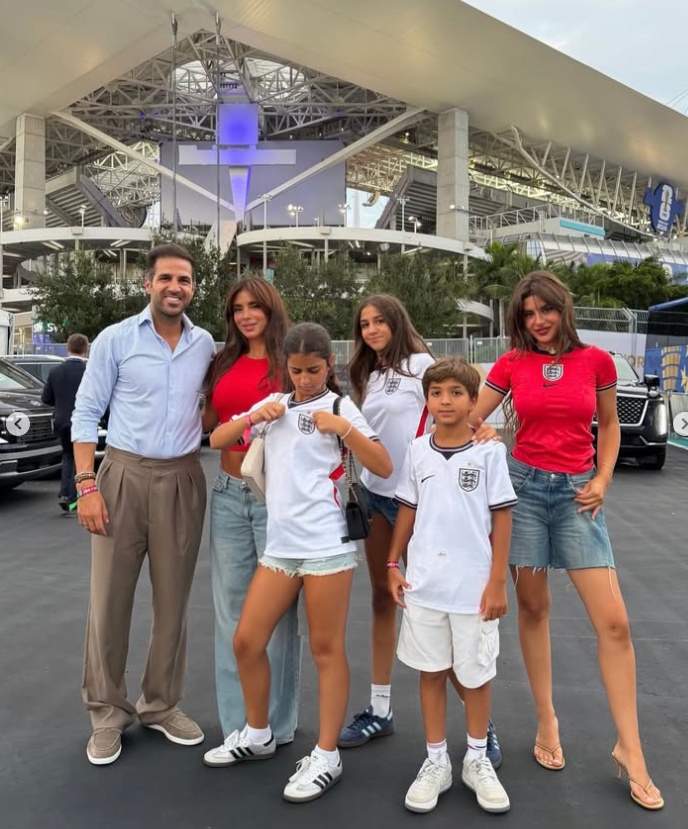 La família Fpabregas amb els cinc fills, Instagram