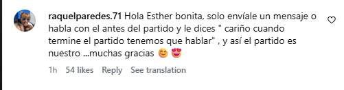 Els comentaris dels aficionats espanyols a Ester Exposito / Instagram Els comentaris dels aficionats espanyols a Ester Exposito / Instagram