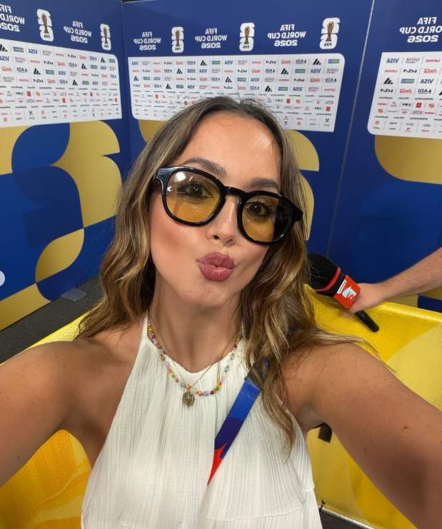 Elena G Duran, reportera de DAZN, al Mundial / Instagram
