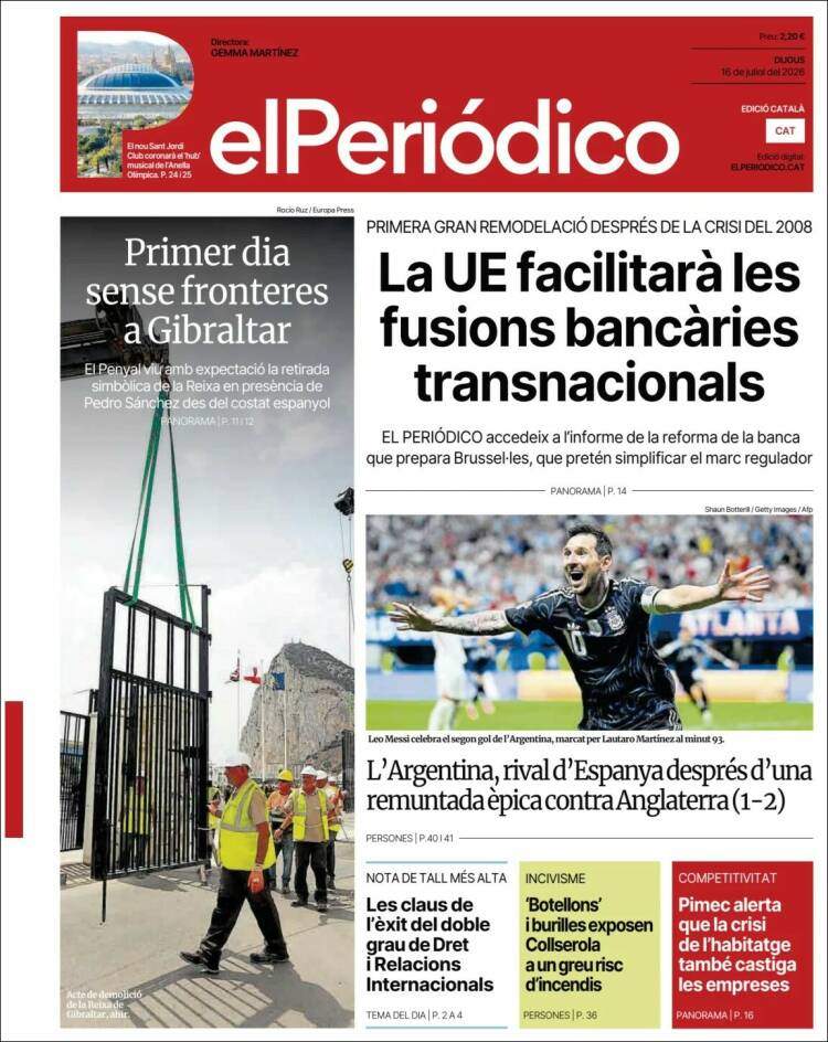 'El Periódico', 16 de juliol de 2026 'El Periódico', 16 de juliol de 2026