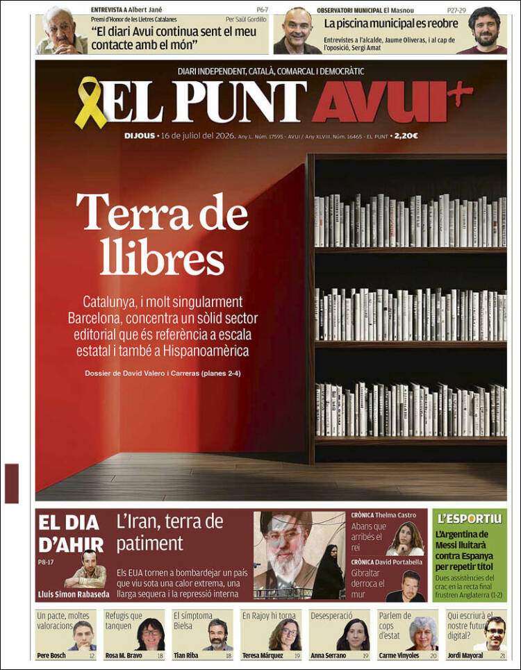 'El Punt Avui', 16 de juliol de 2026 'El Punt Avui', 16 de juliol de 2026