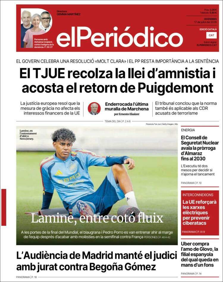 'El Periódico', 17 de juliol de 2026 'El Periódico', 17 de juliol de 2026