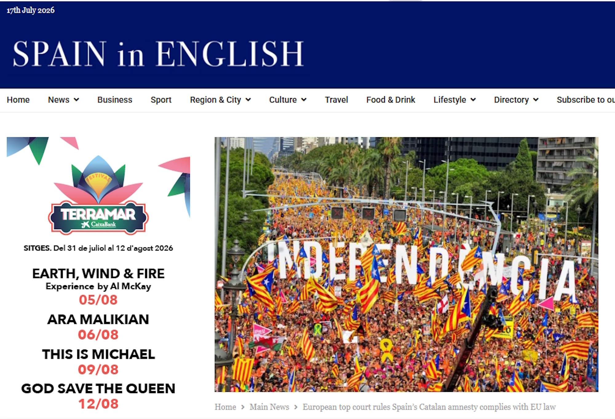 Spain in English