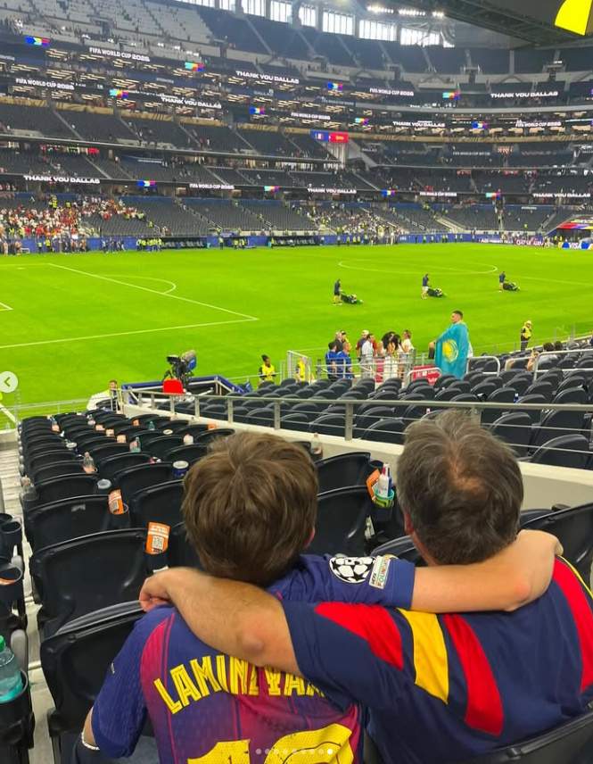 El fill i el pare, abraçats a Dallas, Instagram El fill i el pare, abraçats a Dallas, Instagram