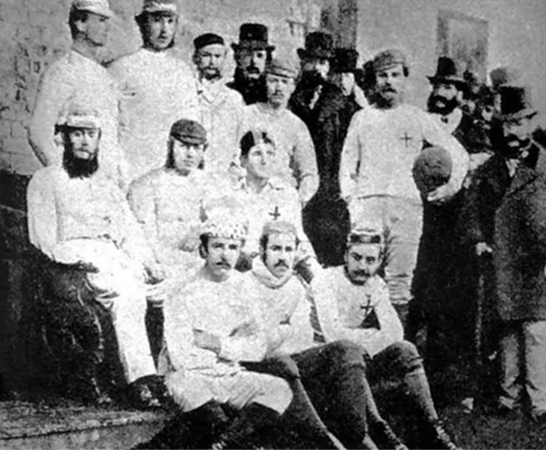 Alineació del Sheffield FC (1860). Font Sheffield FC Alineació del Sheffield FC (1860). Font Sheffield FC