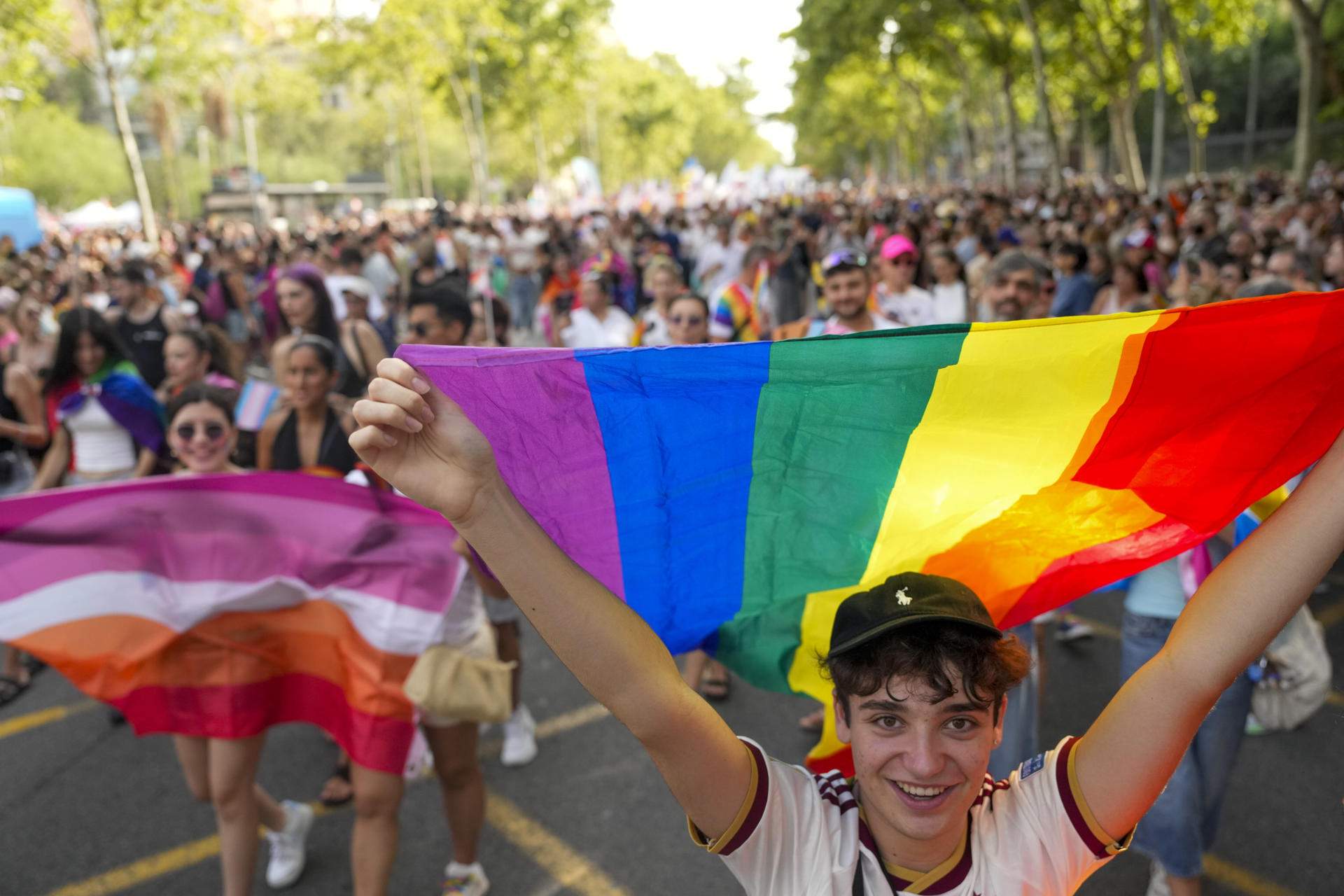 Ambient a la marxa del Pride Barcelona. EFE/Alejandro García