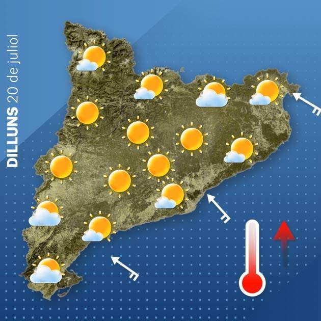 Mapa Catalunya dilluns 19-7 Mapa Catalunya dilluns 19-7