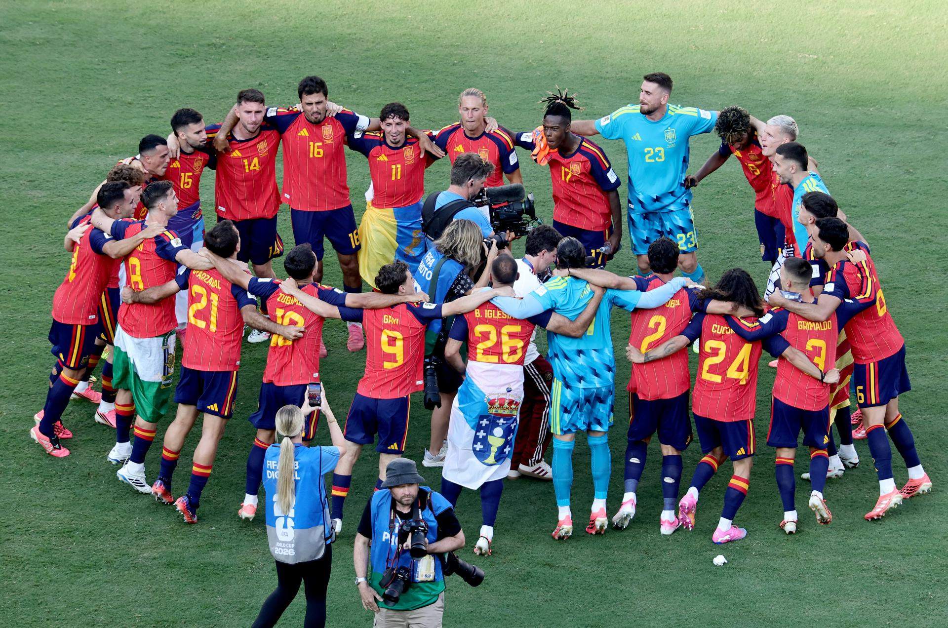 La senyera llueix en la celebració del Mundial d'Espanya als Estats Units