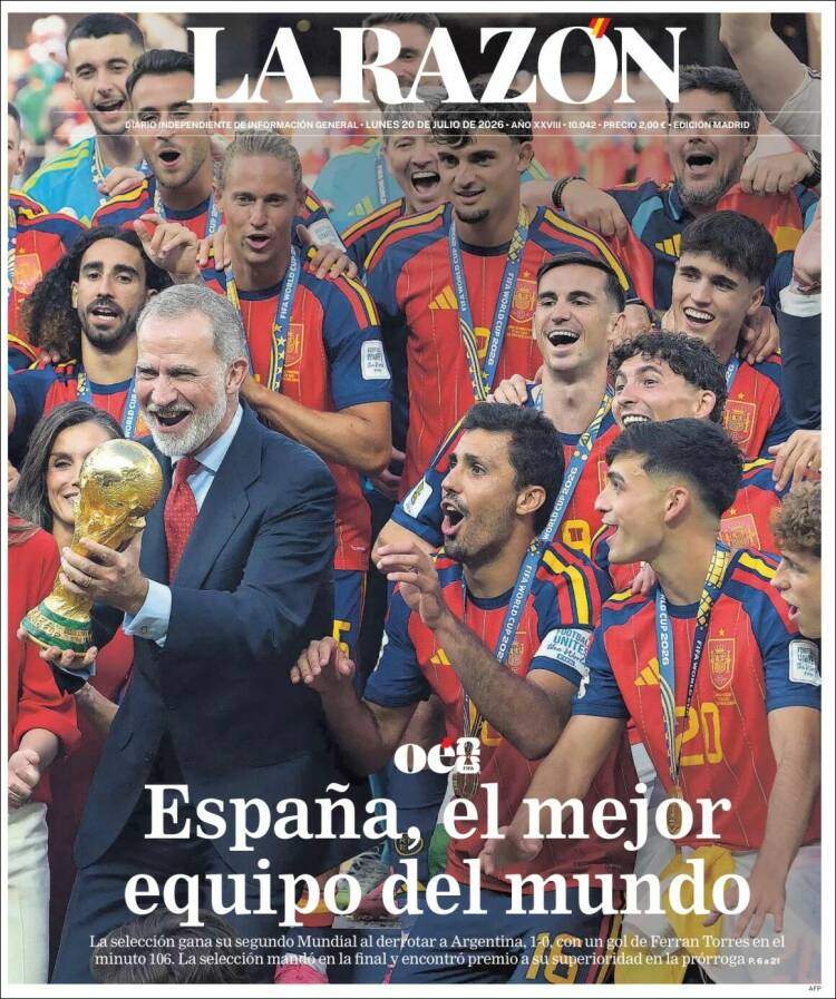 'La Razón', 20 de juliol de 2026 'La Razón', 20 de juliol de 2026