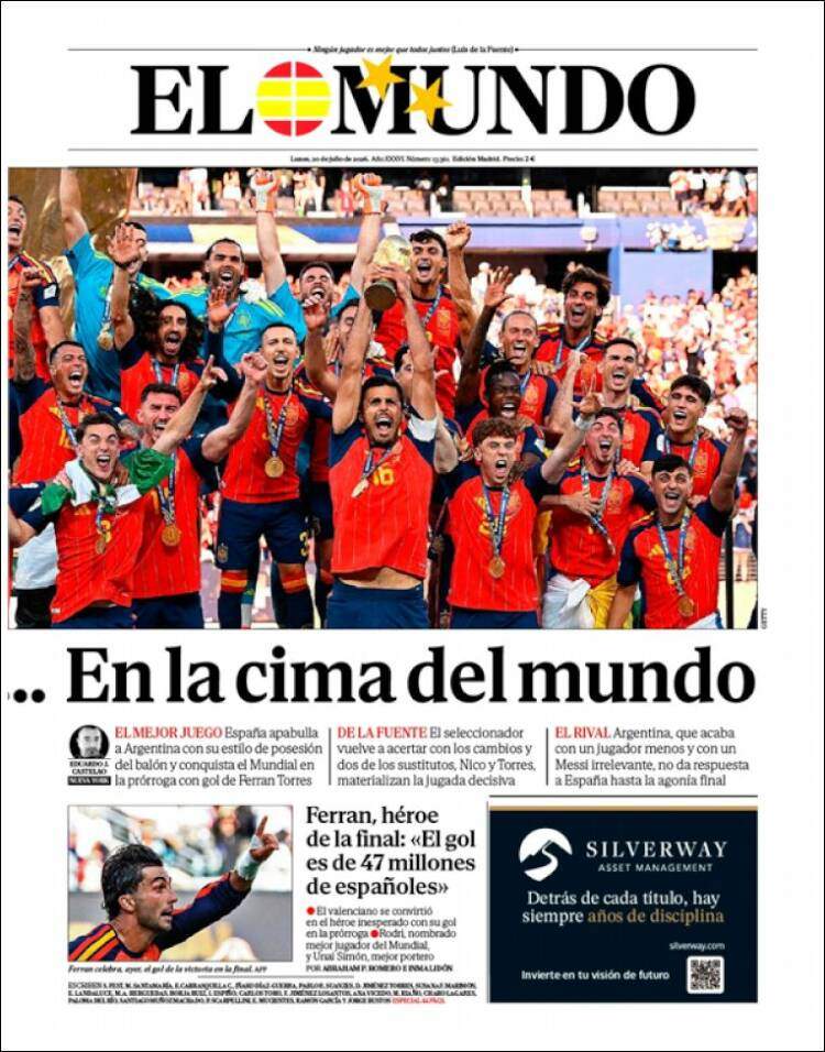 'El Mundo', 20 de juliol de 2026 'El Mundo', 20 de juliol de 2026