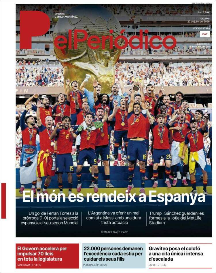 'El Periódico', 20 de juliol de 2026 'El Periódico', 20 de juliol de 2026