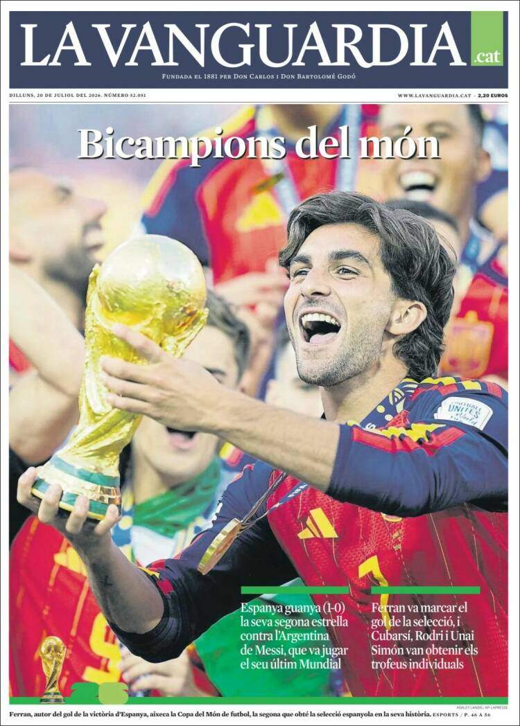 'La Vanguardia', 20 de juliol de 2026 'La Vanguardia', 20 de juliol de 2026
