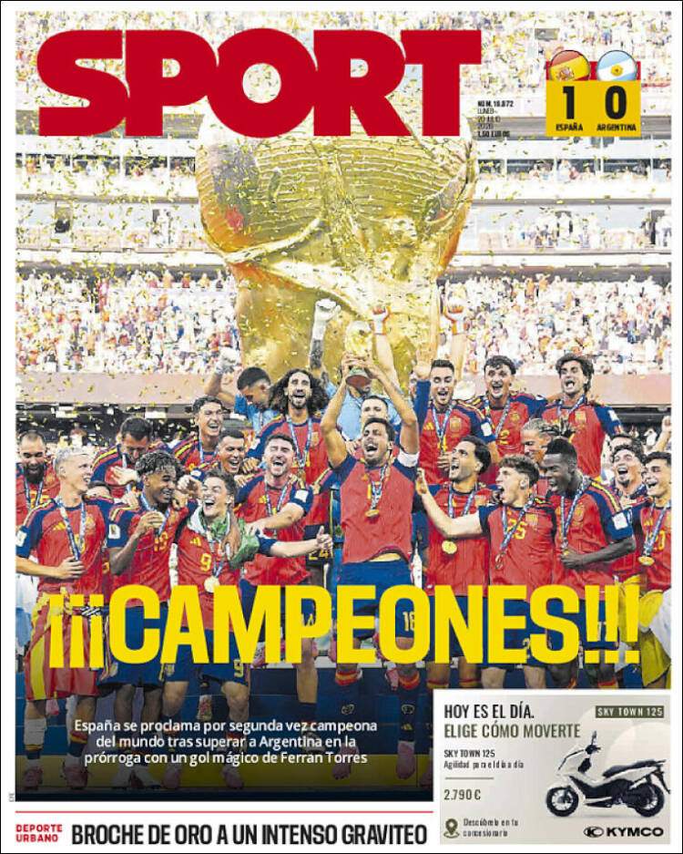 Sport portada 20 07 2026 Sport portada 20 07 2026