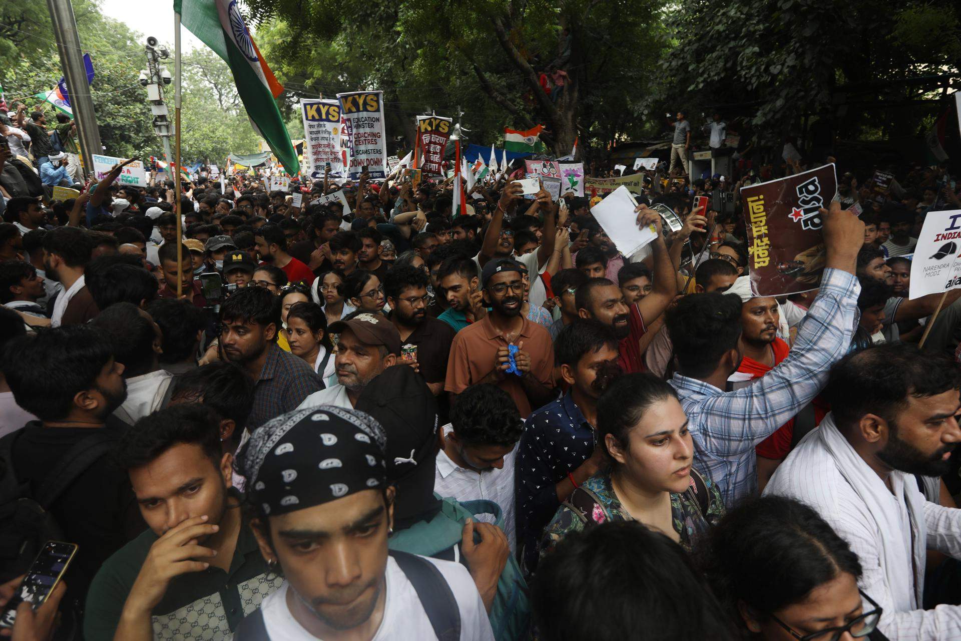 Miles de manifestantes en las calles de Nueva Delhi / EFE/EPA/VIJAY PANDEY