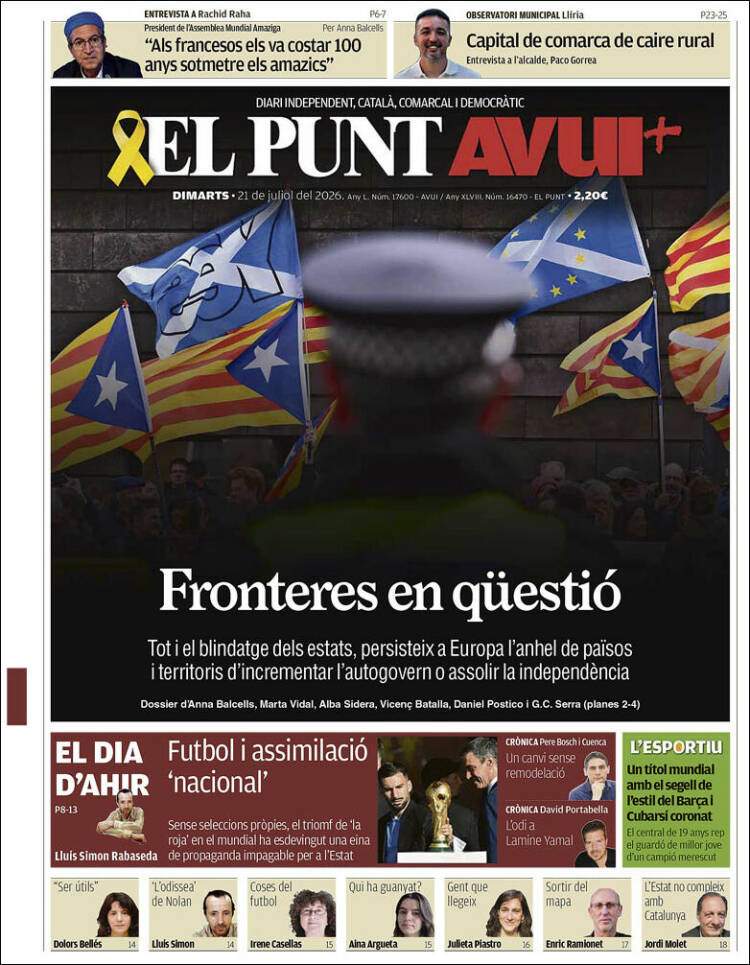 'El Punt Avui', 21 de juliol de 2026 'El Punt Avui', 21 de juliol de 2026