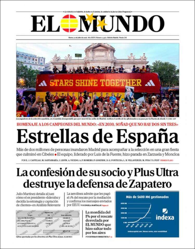 'El Mundo', 21 de juliol de 2026 'El Mundo', 21 de juliol de 2026