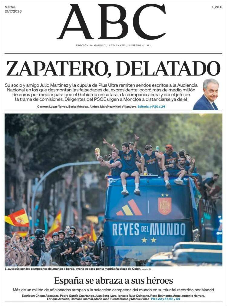'ABC', 21 de juliol de 2026 'ABC', 21 de juliol de 2026