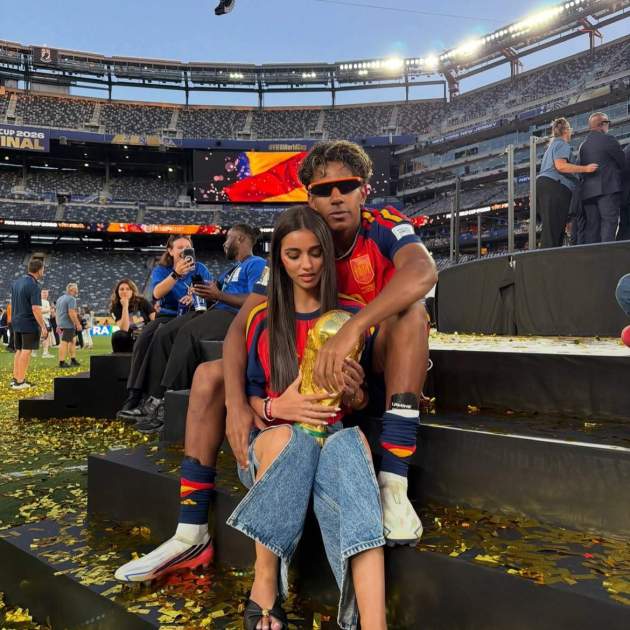 Lamine Yamal amb Inés García durant la celebració del Mundial 2026 / Instagram Lamine Yamal amb Inés García durant la celebració del Mundial 2026 / Instagram
