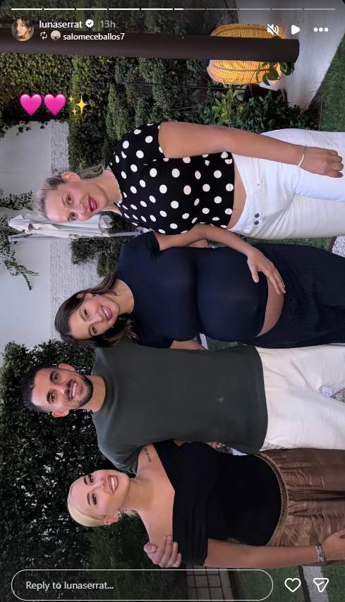 Luna Serrat amb Dani Ceballos i les seves germanes / Instagram Luna Serrat amb Dani Ceballos i les seves germanes / Instagram