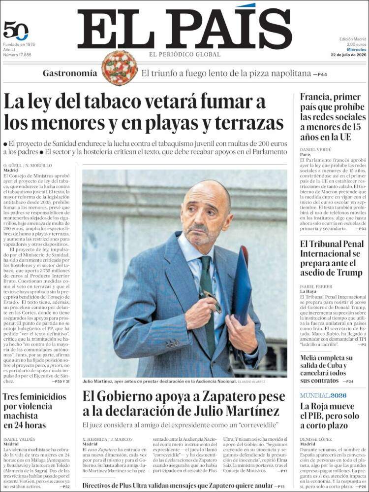 'El País', 22 de juliol de 2026 'El País', 22 de juliol de 2026