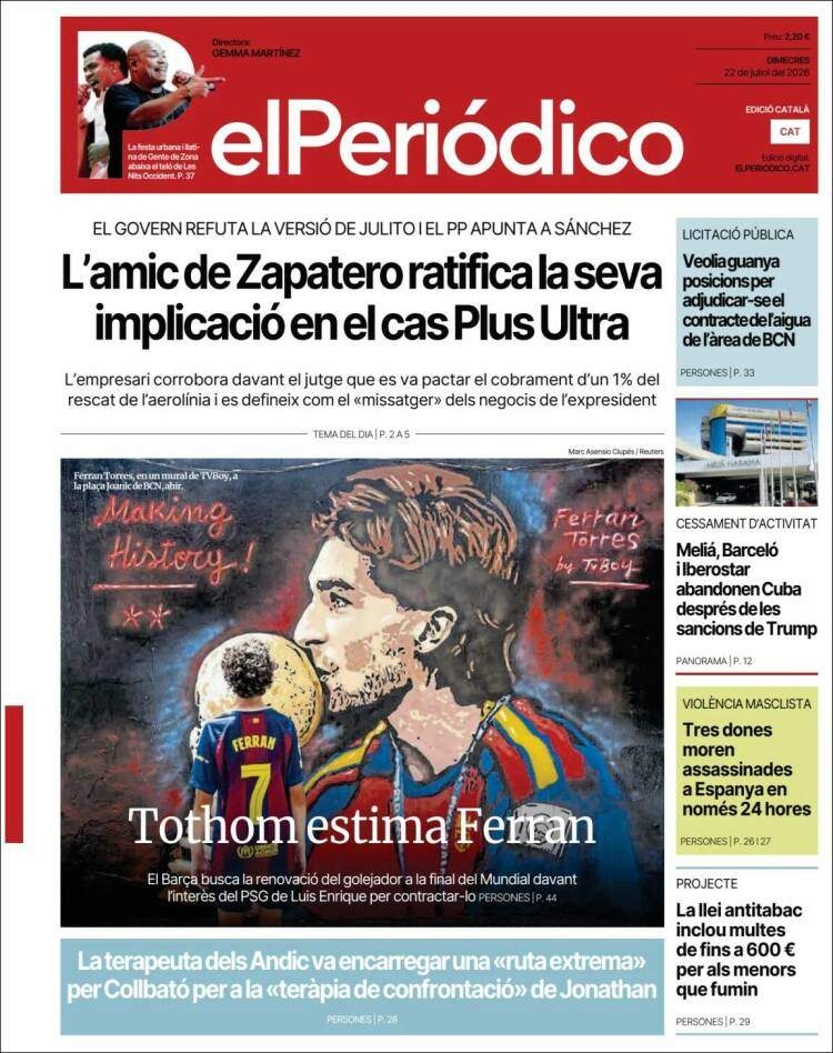 'El Periódico', 22 de juliol de 2026 'El Periódico', 22 de juliol de 2026