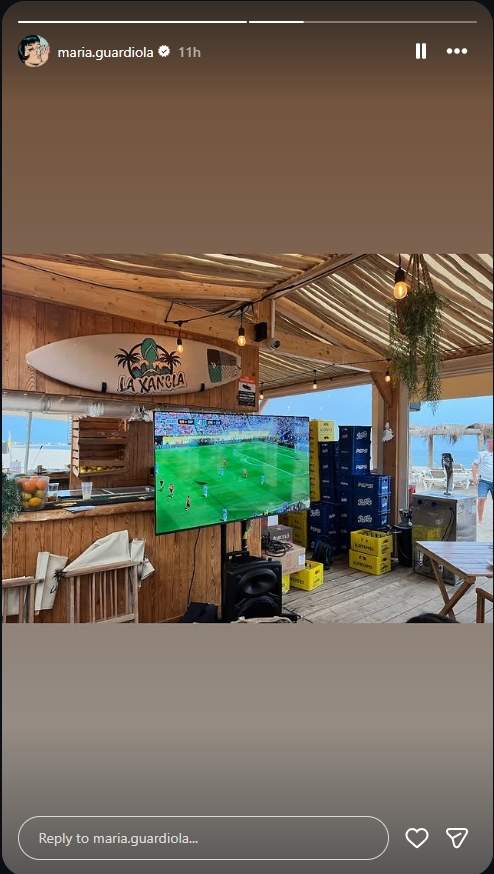Maria Guardiola va seguir el partit des de Castelldefels / Instagram Maria Guardiola va seguir el partit des de Castelldefels / Instagram